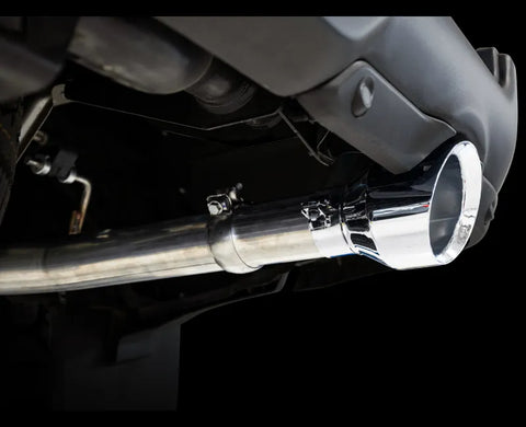 AWE 0FG Dual Rear Exit Catback Exhaust for 5th Gen RAM 1500 5.7L (with bumper cutouts) - Chrome Silver Tips (3015-32005)