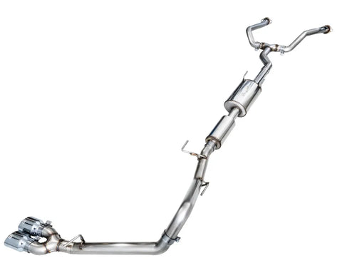 AWE 0FG Exhaust for 3rd Gen Toyota Tundra - Dual Chrome Silver Tips (3015-32063)