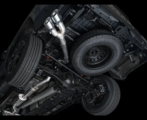 AWE 0FG Exhaust for 3rd Gen Toyota Tundra - Dual Chrome Silver Tips (3015-32063)