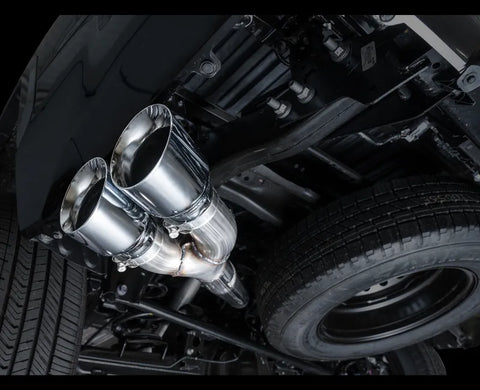 AWE 0FG Exhaust for 3rd Gen Toyota Tundra - Dual Chrome Silver Tips (3015-32063)