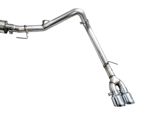 AWE 0FG Exhaust for 3rd Gen Toyota Tundra - Dual Chrome Silver Tips (3015-32063)