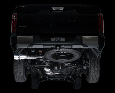 AWE 0FG Exhaust for 3rd Gen Toyota Tundra - Dual Chrome Silver Tips (3015-32063)