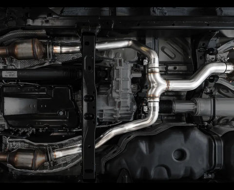 AWE 0FG Exhaust for 3rd Gen Toyota Tundra - Dual Chrome Silver Tips (3015-32063)