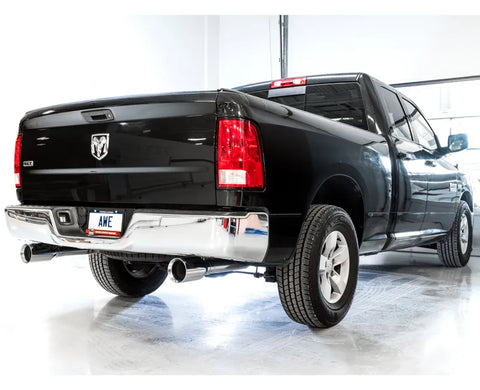 AWE 0FG Dual Rear Exit Catback Exhaust for 4th Gen RAM 1500 5.7L (without bumper cutouts) - Chrome Silver Tips (3015-32101)