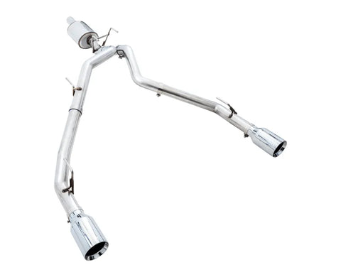AWE 0FG Dual Rear Exit Catback Exhaust for 4th Gen RAM 1500 5.7L (without bumper cutouts) - Chrome Silver Tips (3015-32101)