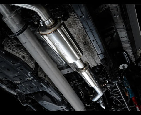 AWE 0FG Exhaust for 4th Gen Toyota Tacoma - Dual Chrome Silver Tips (3015-32254)