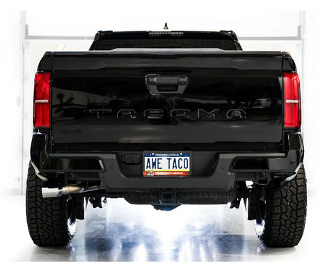 AWE 0FG Exhaust for 4th Gen Toyota Tacoma - Dual Chrome Silver Tips (3015-32254)
