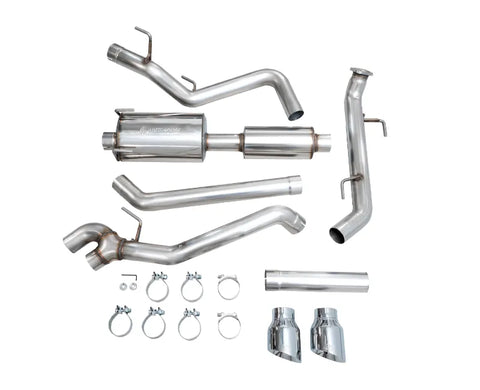 AWE 0FG Exhaust for 4th Gen Toyota Tacoma - Dual Chrome Silver Tips (3015-32254)