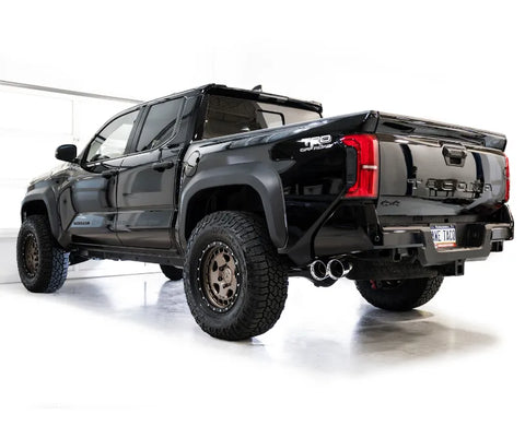 AWE 0FG Exhaust for 4th Gen Toyota Tacoma - Dual Chrome Silver Tips (3015-32254)