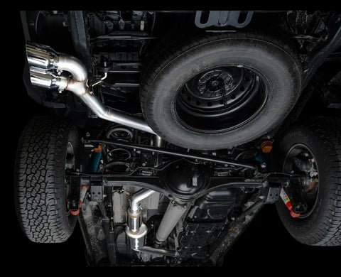 AWE 0FG Exhaust for 4th Gen Toyota Tacoma - Dual Chrome Silver Tips (3015-32254)
