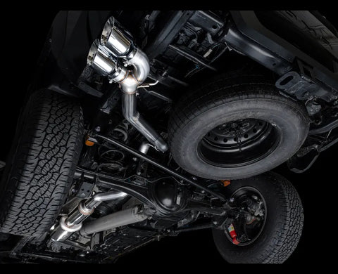 AWE 0FG Exhaust for 4th Gen Toyota Tacoma - Dual Chrome Silver Tips (3015-32254)
