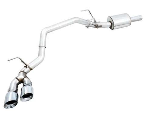 AWE 0FG Single Side Exit Catback Exhaust for 4th Gen RAM 1500 5.7L (without bumper cutouts) - Dual Chrome Tips (3015-32304)