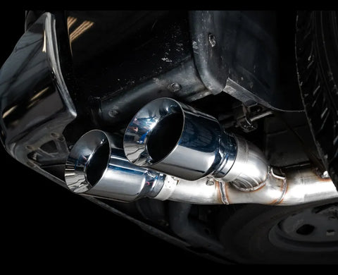AWE 0FG Single Side Exit Catback Exhaust for 4th Gen RAM 1500 5.7L (without bumper cutouts) - Dual Chrome Tips (3015-32304)