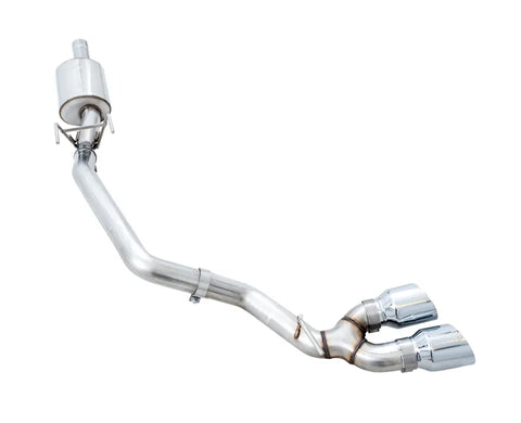 AWE 0FG Single Side Exit Catback Exhaust for 4th Gen RAM 1500 5.7L (without bumper cutouts) - Dual Chrome Tips (3015-32304)
