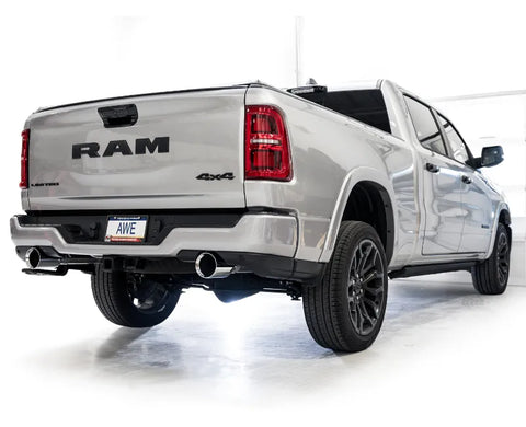 AWE 0FG Catback Exhaust for 2025+ RAM 1500 3.0TT Standard and High Output - Chrome Silver Tips (3015-32530)