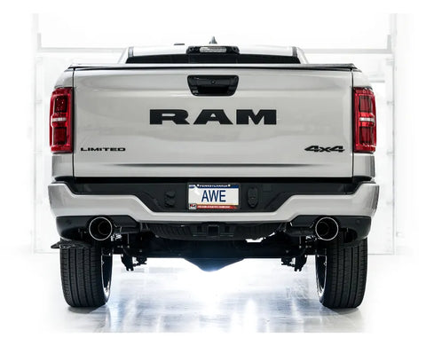 AWE 0FG Catback Exhaust for 2025+ RAM 1500 3.0TT Standard and High Output - Chrome Silver Tips (3015-32530)