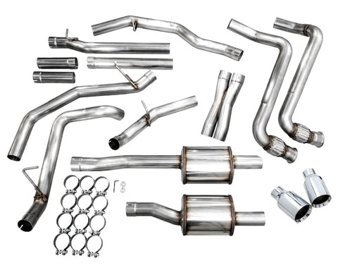 AWE 0FG Catback Exhaust for 2025+ RAM 1500 3.0TT Standard and High Output - Chrome Silver Tips (3015-32530)