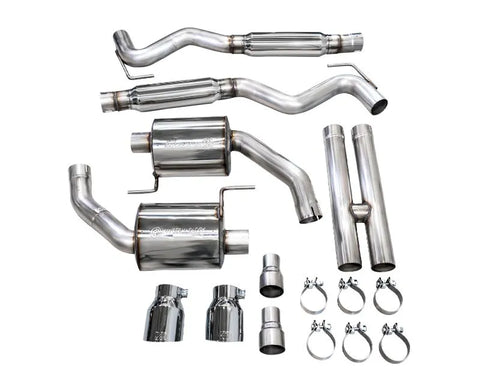 AWE Touring Edition Exhaust for S650 Ford Mustang GT Fastback - Dual Chrome Silver Tips (3015-32650)