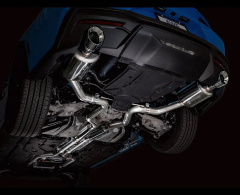 AWE Touring Edition Exhaust for S650 Ford Mustang GT Fastback - Dual Chrome Silver Tips (3015-32650)