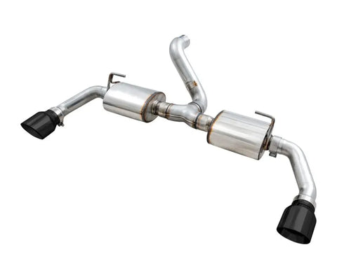 AWE Tread Edition Axleback Dual Exhaust for Jeep JL/JLU 3.6L/2.0T - Diamond Black Tips (3015-33001)