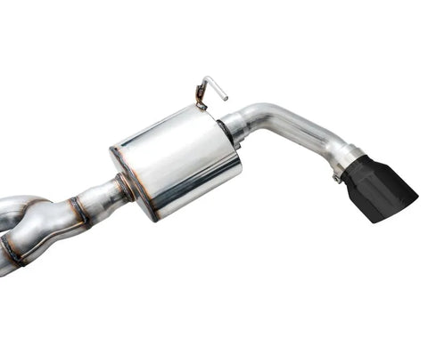 AWE Tread Edition Axleback Dual Exhaust for Jeep JK/JKU 3.6L - Diamond Black Tips (3015-33003)