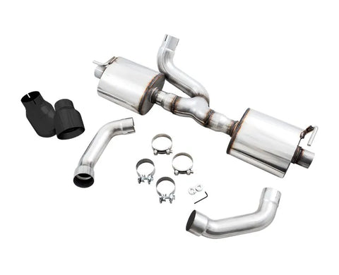 AWE Tread Edition Axleback Dual Exhaust for Jeep JK/JKU 3.6L - Diamond Black Tips (3015-33003)