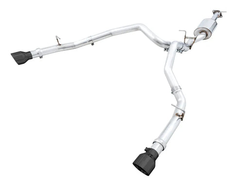 AWE 0FG Dual Rear Exit Catback Exhaust for 5th Gen RAM 1500 5.7L (with bumper cutouts) - Diamond Black Tips (3015-33006)