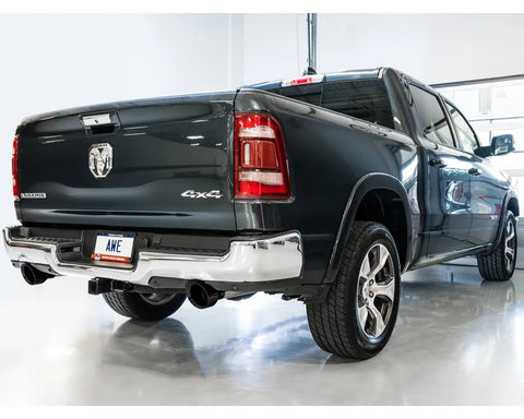 AWE 0FG Dual Rear Exit Catback Exhaust for 5th Gen RAM 1500 5.7L (with bumper cutouts) - Diamond Black Tips (3015-33006)
