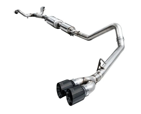 AWE 0FG Exhaust for 3rd Gen Toyota Tundra - Dual Diamond Black Tips (3015-33063)