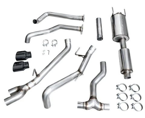 AWE 0FG Exhaust for 3rd Gen Toyota Tundra - Dual Diamond Black Tips (3015-33063)