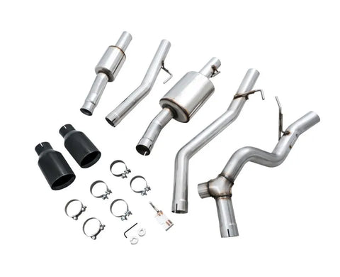 AWE Tread Edition Catback Dual Exhaust for Jeep JT 3.6L - Diamond Black Tips (3015-33101)