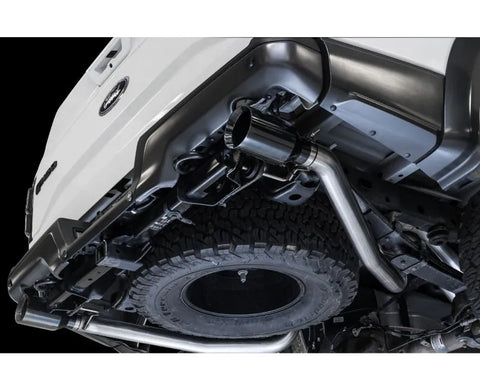 AWE 0FG Exhaust for Gen 2 Ford Raptor (Resonated Performance Cat-back) - Diamond Black 5" Tips (3015-33106)