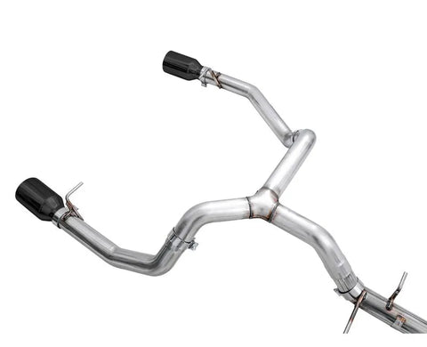 AWE 0FG Catback Split Rear Exit Exhaust for 4th Gen Silverado/Sierra 1500 5.3L (Flat Bumper) - Dual Diamond Black Tips (3015-33206)