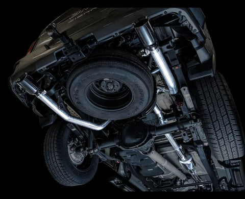 AWE 0FG Catback Split Rear Exit Exhaust for 4th Gen Silverado/Sierra 1500 5.3L (Flat Bumper) - Dual Diamond Black Tips (3015-33206)