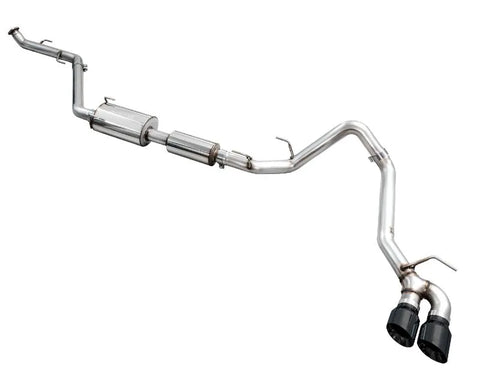 AWE 0FG Exhaust for 4th Gen Toyota Tacoma - Dual Diamond Black Tips (3015-33254)