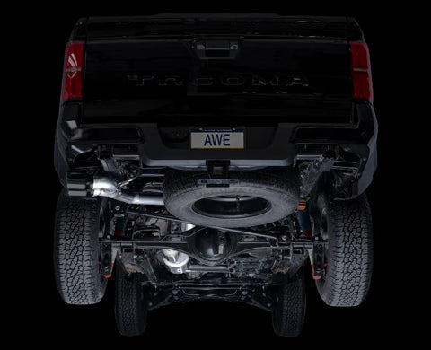 AWE 0FG Exhaust for 4th Gen Toyota Tacoma - Dual Diamond Black Tips (3015-33254)
