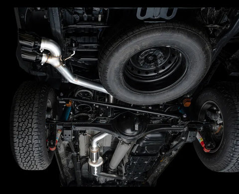 AWE 0FG Exhaust for 4th Gen Toyota Tacoma - Dual Diamond Black Tips (3015-33254)