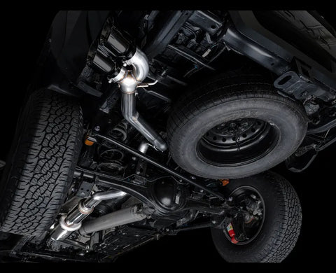 AWE 0FG Exhaust for 4th Gen Toyota Tacoma - Dual Diamond Black Tips (3015-33254)