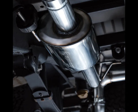 AWE 0FG Resonated Catback for '21+ Ford F-150 Tremor (With Bumper Cutouts) - Diamond Black Tips (3015-33402)