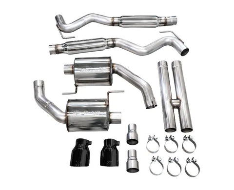 AWE Touring Edition Exhaust for S650 Ford Mustang GT Fastback - Dual Diamond Black Tips (3015-33650)