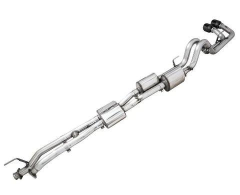 AWE 0FG Exhaust with BashGuard for 3rd Gen Tacoma - Dual Diamond Black Tips (3015-33826)