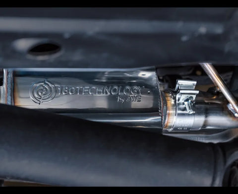 AWE 0FG Exhaust with BashGuard for 3rd Gen Tacoma - Dual Diamond Black Tips (3015-33826)