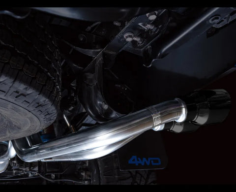 AWE 0FG Exhaust with BashGuard for 3rd Gen Tacoma - Dual Diamond Black Tips (3015-33826)