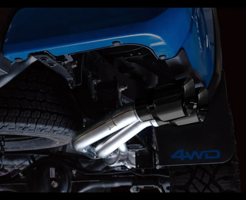 AWE 0FG Exhaust with BashGuard for 3rd Gen Tacoma - Dual Diamond Black Tips (3015-33826)