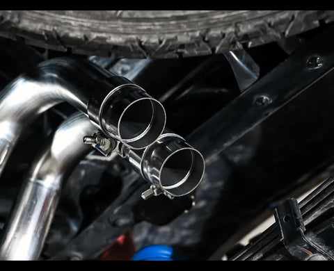 AWE 0FG Exhaust with BashGuard for 3rd Gen Tacoma - Dual Diamond Black Tips (3015-33826)