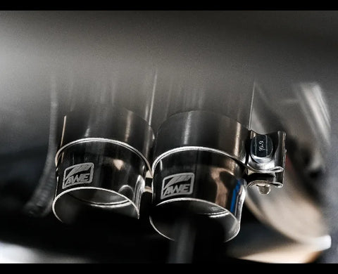 AWE 0FG Exhaust with BashGuard for 3rd Gen Tacoma - Dual Diamond Black Tips (3015-33826)