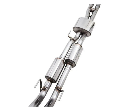 AWE 0FG Exhaust with BashGuard for 3rd Gen Tacoma - Dual Diamond Black Tips (3015-33826)