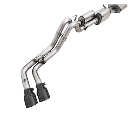 AWE 0FG Exhaust with BashGuard for 3rd Gen Tacoma - Dual Diamond Black Tips (3015-33826)