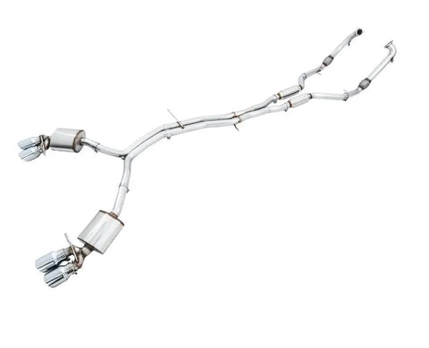 AWE Touring Edition Exhaust for Audi B9 S5 Coupe - Chrome Silver 102mm Tips (3015-42088)