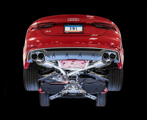 AWE Touring Edition Exhaust for Audi B9 S5 Coupe - Chrome Silver 102mm Tips (3015-42088)